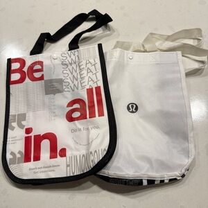 Lululemon Reusable Tote Bags - Red and White